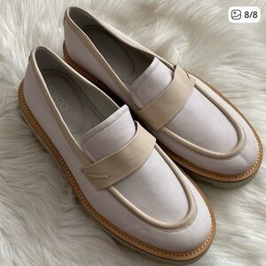 SARTO By Franco Sarto Cream and Tan Loafers